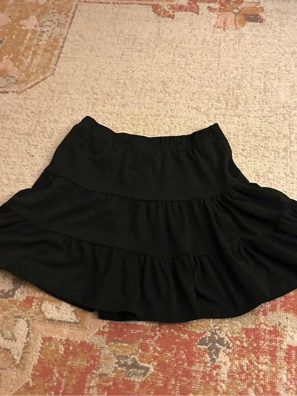 SHEIN Women’s Sz S Minimalist Preppy Black Tiered Mini Tennis Golf Skirt